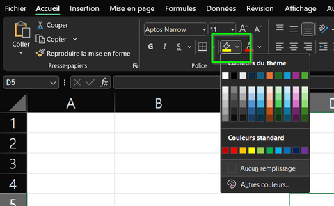 excel remplissage
