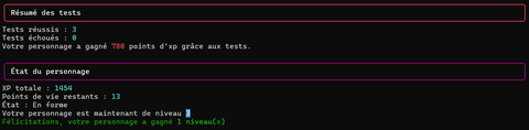 tests resume